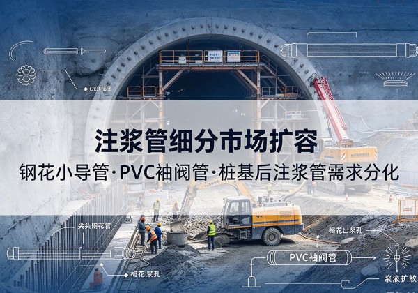 武宣注浆管细分市场扩容，隧道钢花小导管、PVC 袖阀管、桩基后注浆管需求分化